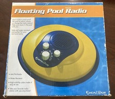 Excalibur Floating Pool Radio PR40 Electronic Inc Battery Operated Yellow