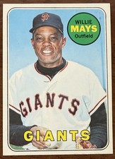 1969 TOPPS WILLIE MAYS BASEBALL CARD #190 SHARP CARD! READ DESC