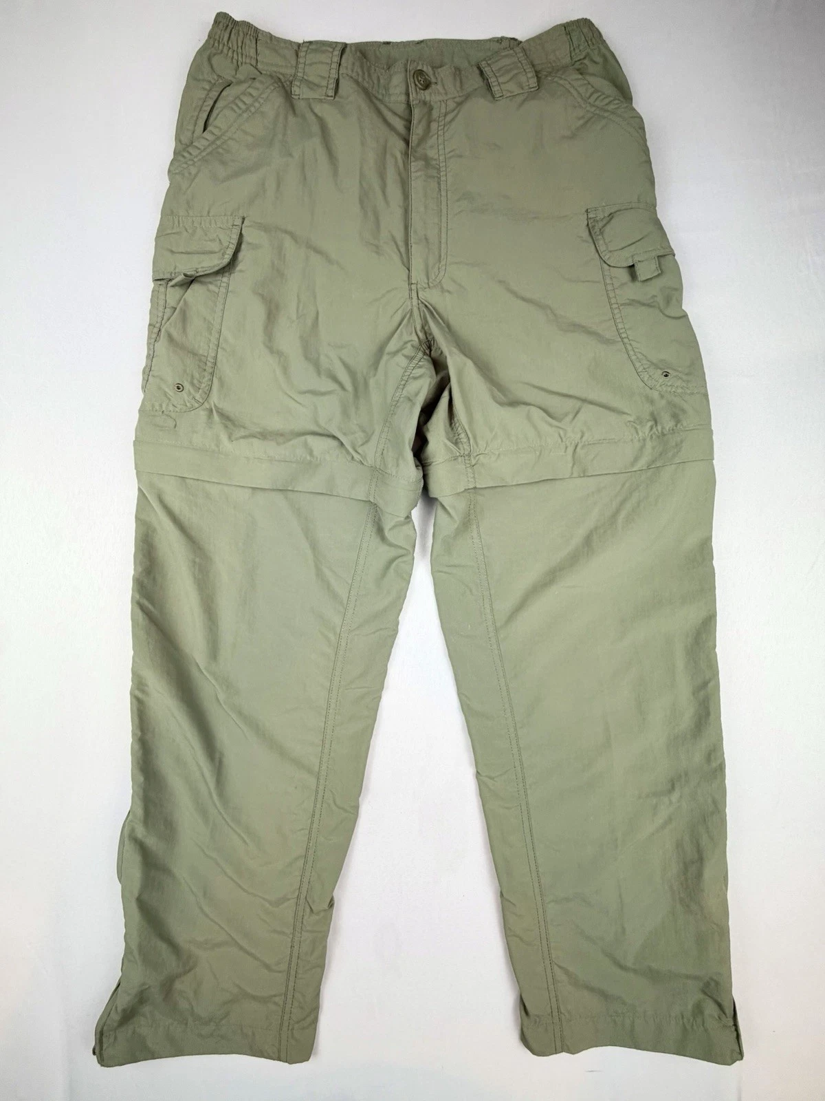 World Wide Sportsman XPS Convertible Cargo Pants Men Medium 30 Green Zip Off