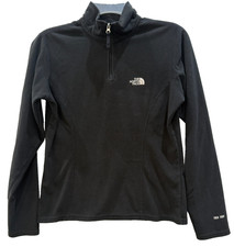 Women's The North Face TKA 100 Black Fleece 1/4 Zip Pullover Size Small