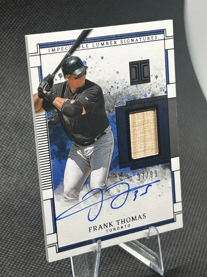 2025 Panini Impeccable FRANK THOMAS Game-Used Bat Relic Auto SP /99 - Image 3 of 4