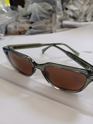 WMP FairWay Woods 52-21-143 Crystal Agave Green Brown Len Polarized Sunglasses 