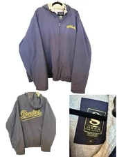 Vintage Rare UCLA BRUINS Gear For Sports Navy Jacket Hoodie W/ Knit Lining Sz XL