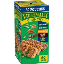 Nature Valley Crunchy Granola Bars, Value Pack, 60 1.49 Ounce (Pack of 30) 