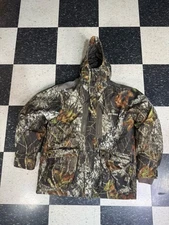 GAME WINNER Camouflage Hooded Coat Men's L Mossy Oak Waterproof Zip/Snap