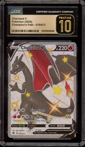 Pokemon Charizard V Champion's Path Secret Rare Full Art #079 CGC 10 Pristine