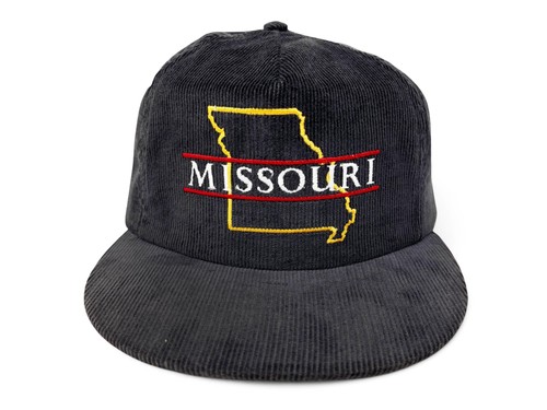 Vintage Missouri Hat 80s 90s Snapback Corduroy Cap State H14