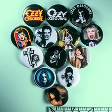 13 Ozzy Osbourne 1.5in Buttons Pins | No More Tears, Blizzard of Ozz | Badge Set