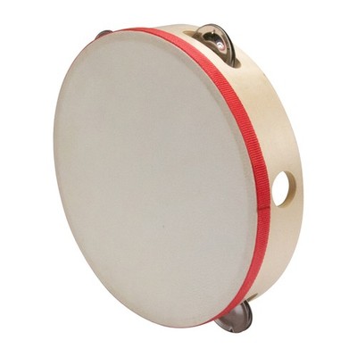 Kinder Tamburin Handtrommel Musikinstrument D:20cm aus Holz mit 5 Schellen 3833