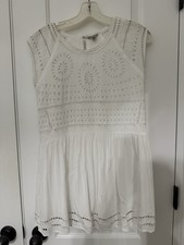 Urban Outfitters XS White Mini Eyelet Dress. White Cotton XS Dress