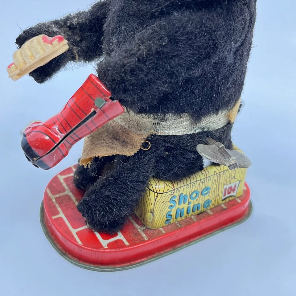 Zapato de cuerda litográfica de hojalata vintage Line Mar FUNCIONA TF5 Foto 2 de 4