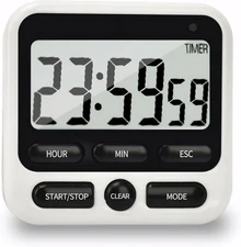 Digital Kitchen Timer 24 Hour Clock and Alarm Function