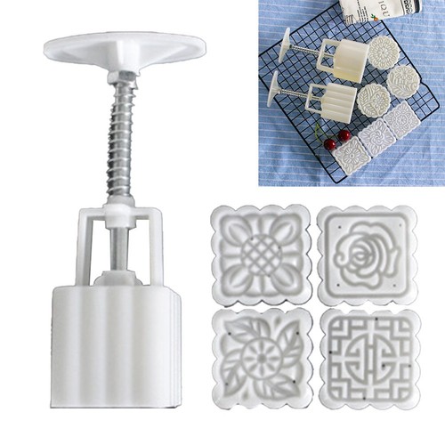 Easy to use 50g Moon Cake 4 Stamps Creative Pattern Time saving Design