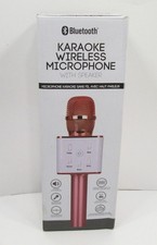 Bluetooth Karaoke Wireless Microphone with Speaker - Rose Gold