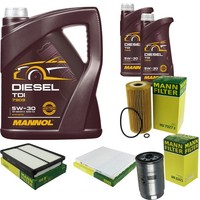 Inspektionspaket 7L Mannol Diesel TDI 5W-30 FüR KIA Sorento II 2.2 Crdi 4WD 2.0