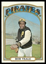 Bob Veale 1972 Topps #729 Pittsburgh Pirates Vintage Baseball Card HIGH # NM