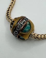 Bullfrog and I Ching Steampunk Bead - James Jones - Fits Trollbeads Bracelet 