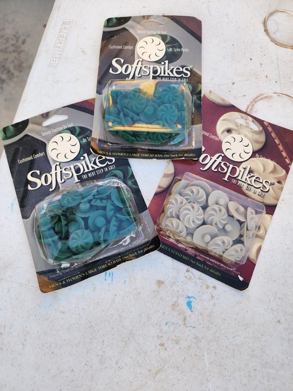 3 vintage packages of golf softspikes unopened