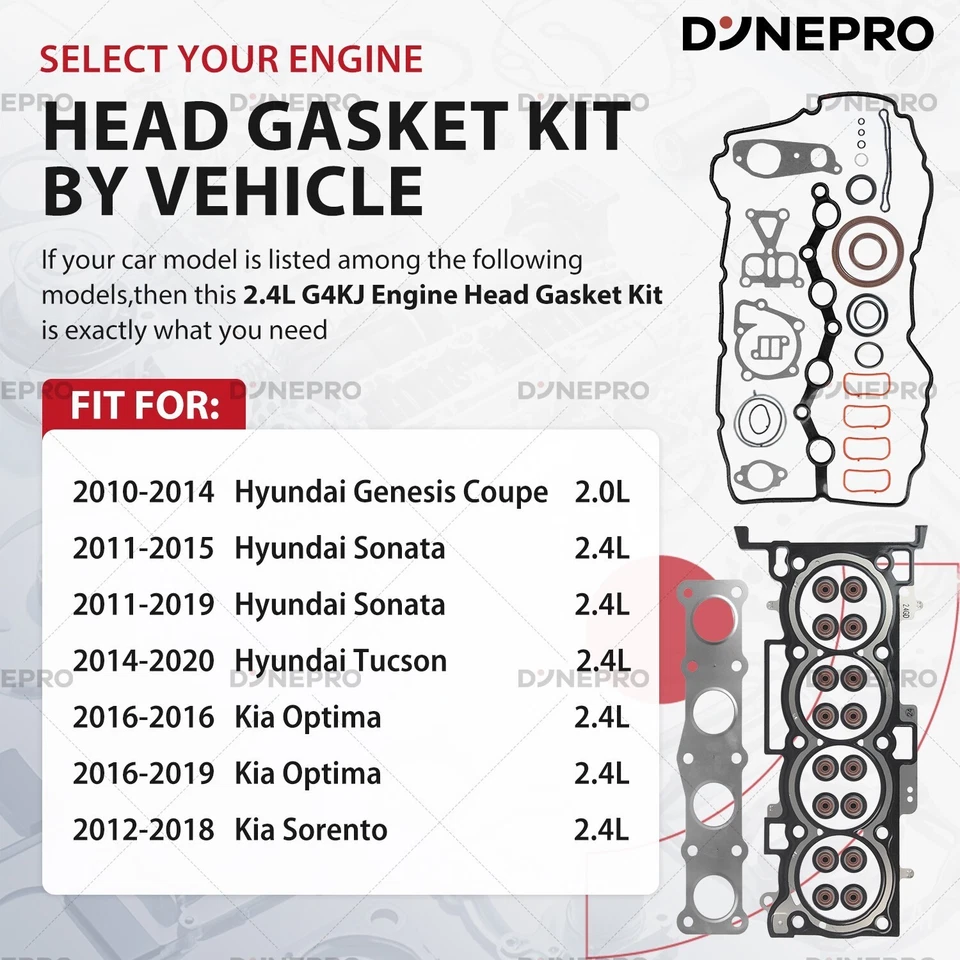 G4KJ 2.4L Engine Rebuild Overhaul Kit Fits Hyundai Santa Fe Sport KIA Sorento - Image 3 of 4