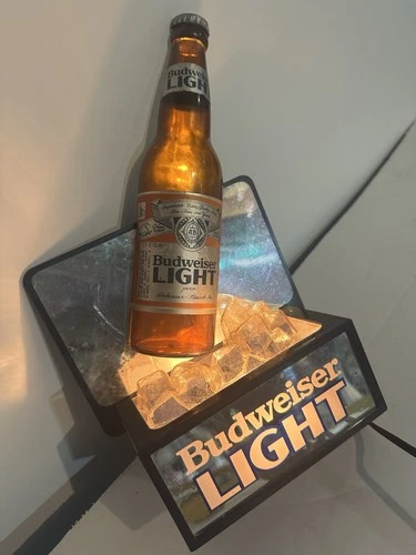 BUDWEISER LIGHT BEER SIGN VINTAGE NON MOTION CASH REGISTER Bottle