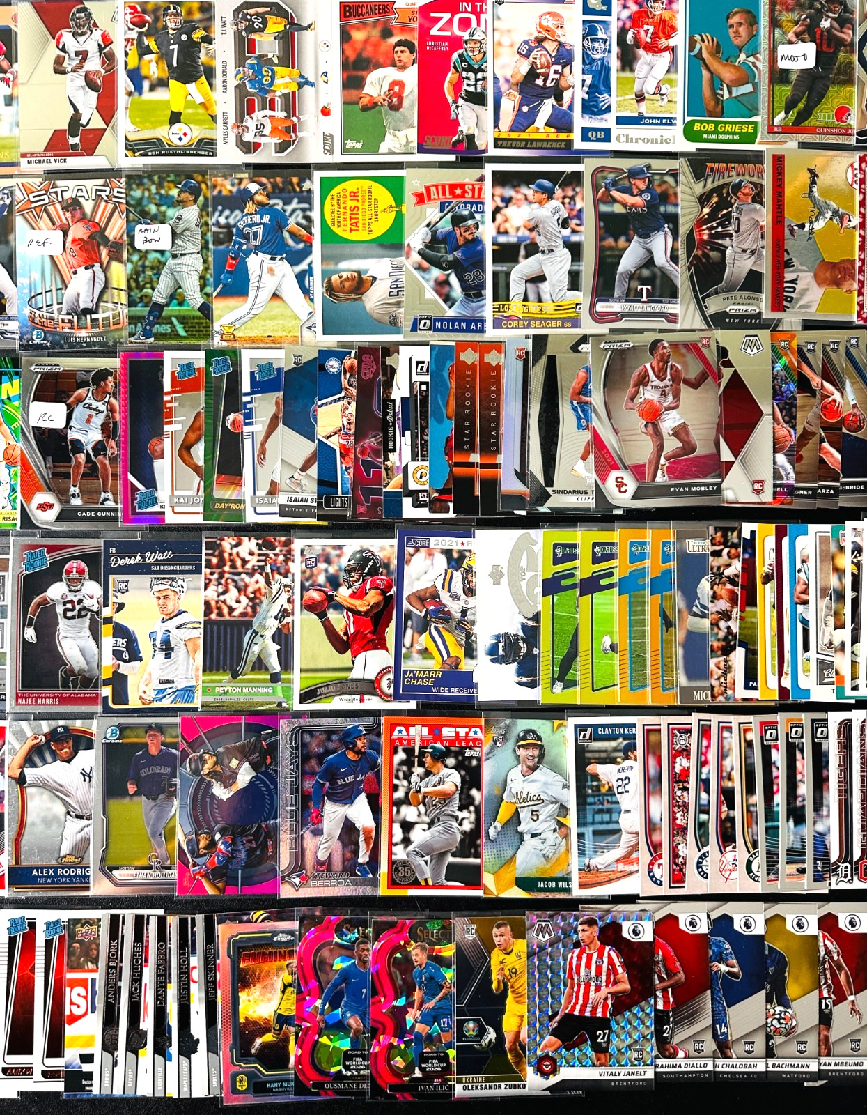 HUGE Sports CARD LOT! Jersey AUTO RC SP PRIZM Pete Crow-Armstrong, Mahomes, Luka view 6