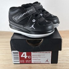 Nike Jordan team iso low td 440824-001 toddler size 4C black white silver