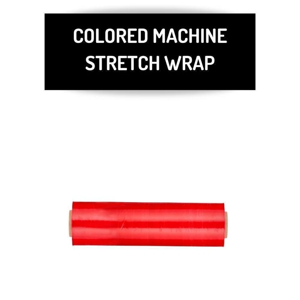 Machine Length Stretch Wrap Film Cast 20" x 5000' 80 Gauge Red Tint 2 Rolls - Image 3 of 4