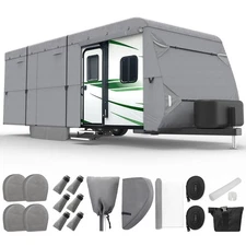XGear Travel Trailer RV Cover 24'-27' Extra-Thick 7 Layers Camper Cover Windp...