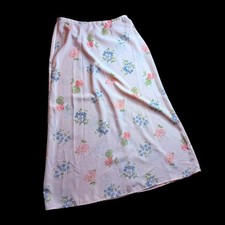 Leslie Fay 90s Vintage Pink Floral Pastel Fairy Cottagecore Skirt Sz 10