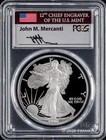 1990-S $1 American Silver Eagle PCGS PR70DCAM - John Mercanti Signature