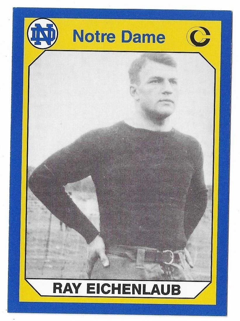 1990 Collegiate Collection Notre Dame Ray Eichenlaub Card #194 Fighting Irish