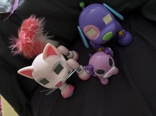Zoomer Meowzies FANCY Interactive Pink/Blue/White Kitten Cat Lights  2 Purple  