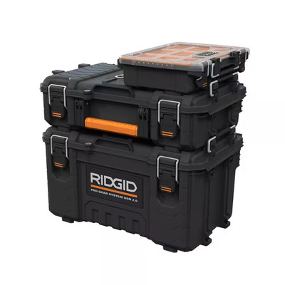 Pro Gear System Gen 2.0 Stackable Tool Box, Durable Power Tool Case, and Compact