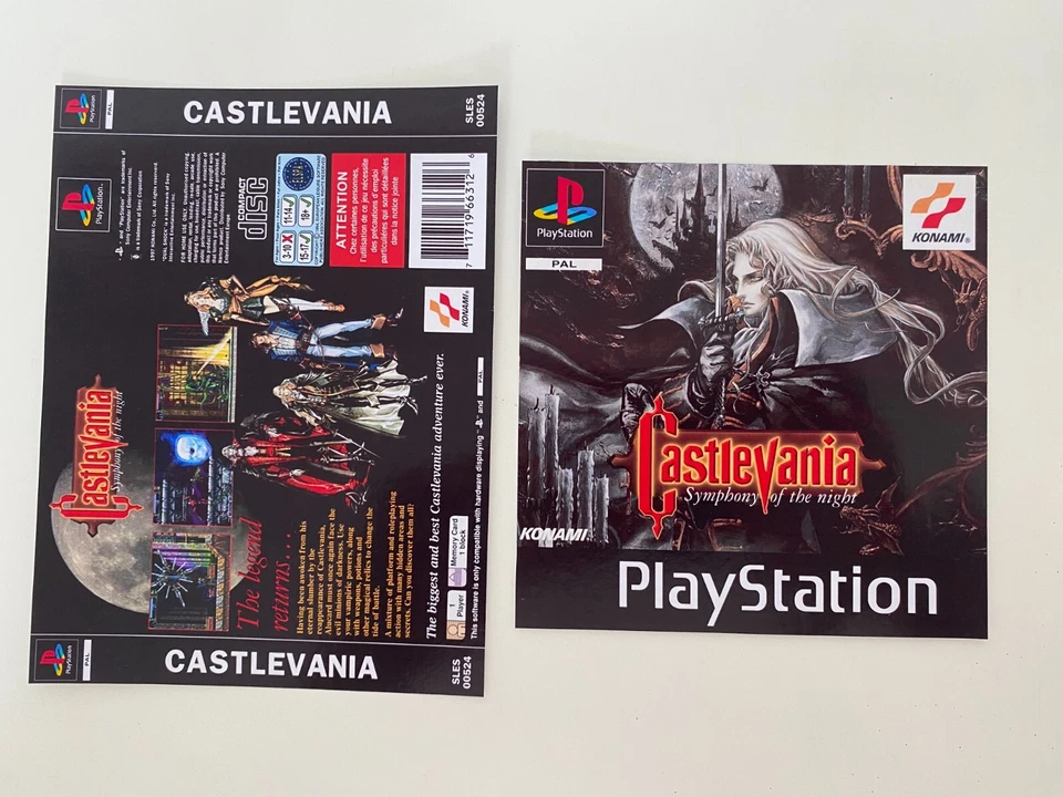 Castlevania Symphony Of The Night PlayStation PS1 Inlay Covers Front Back - Image 2 of 4