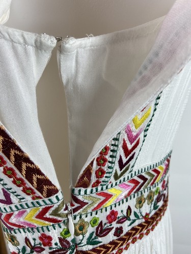 SUNDANCE Size 16 Margarita Floral Embroidered Gauze Midi Dress Bohemian - Picture 8 of 14