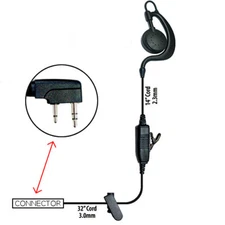 Klein Agent-K1 1-Wire Earpiece for Kenwood 2-Pin Radios