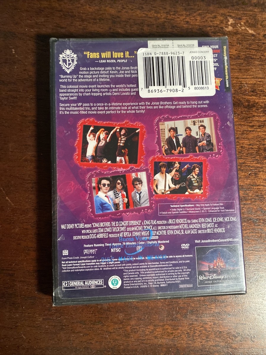 Jonas Brothers - The Concert Experience DVD. Widescreen. New. Free