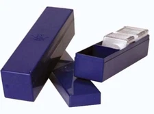 1 Row Plastic 2x2 Coin Box For Flips Snaplocks Durable Storage 9" Blue Whitman