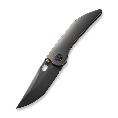 WE Attor Folding Knife Polished Gray Ti Handle 20CV Modified Persian WE23037B-1