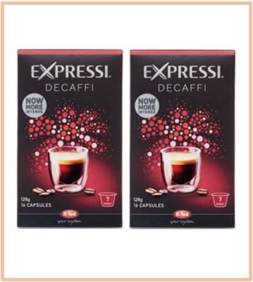 32 Capsules (2 boxes) Aldi Expressi Coffee Pods Decaffi - Intensity 7 ...