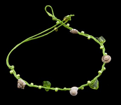 Braccialetto Brasiliano - Amicizia - Filo Verde - Perle E Conchiglia