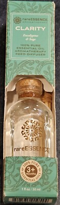 rareESSENCE Clarity Essential Oil Aromatherapy Reed Diffuser Eucalyptus & Sage 