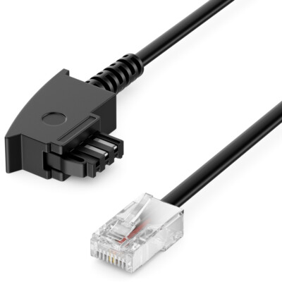 10m Router Kabel Telefon Kabel TAE-F Stecker auf RJ45 Stecker DSL VDSL Kabel