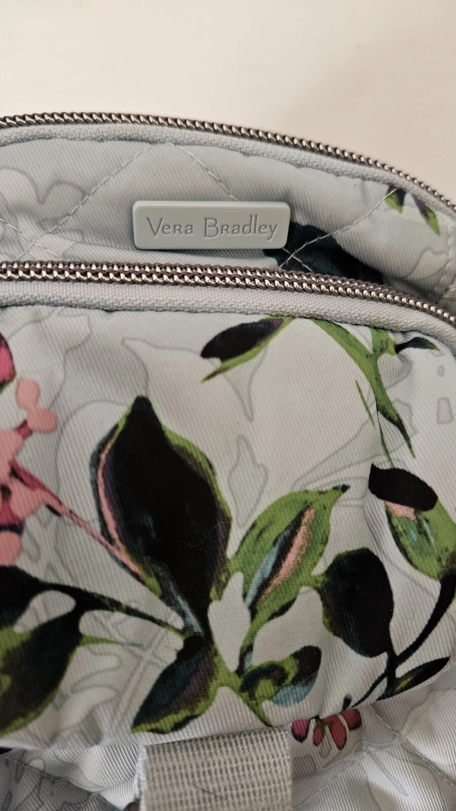 Zaino Vera Bradley Utility Sling acqua di mare fiori cintura borsa twill autentico