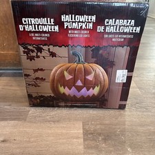 LED Halloween Pumpkin w/sound Multi colored flickering LED lights, 19" In Box