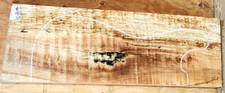 Spalted Maple Figured Wood 0816 Luthier 5A Black line Guitar Billet 22x7.5x1.875