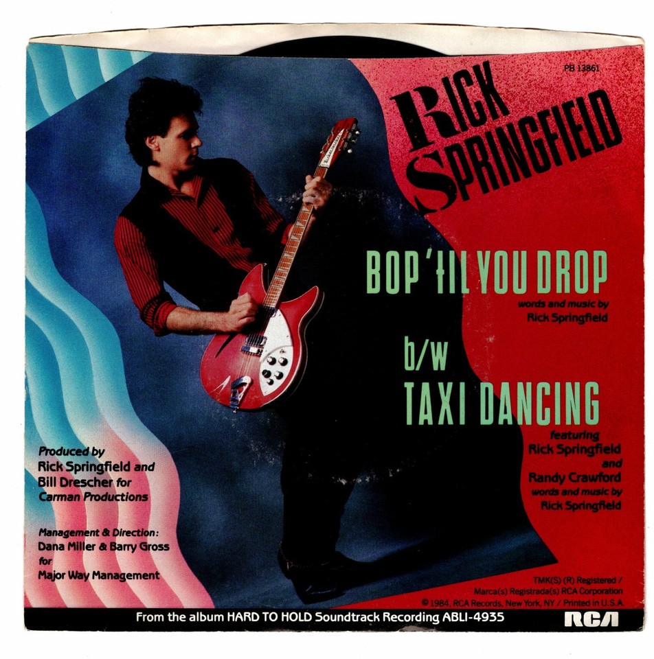 Rick Springfield-Bop 'Til You Drop (Mint) | eBay