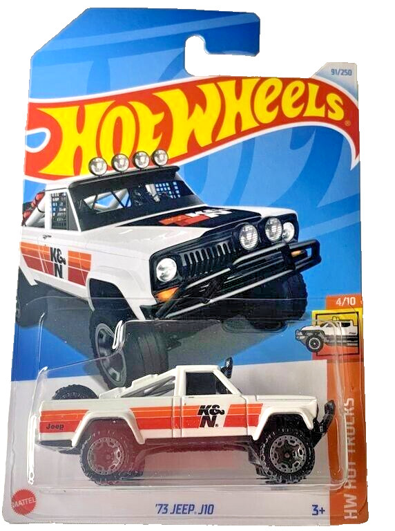 HOT WHEELS 2024 '73 JEEP J10 WHITE 91/250 HTF00 PHIL RIEHLMAN DESIGN SEALED