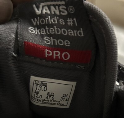 専用！AとB Vans Off The Wall Kyle Walker Pro Gray Skateboard Shoes Men's Sz