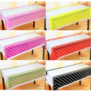 Table Cloth Polka Dot Plastic Kids Birthday Party Baby Shower